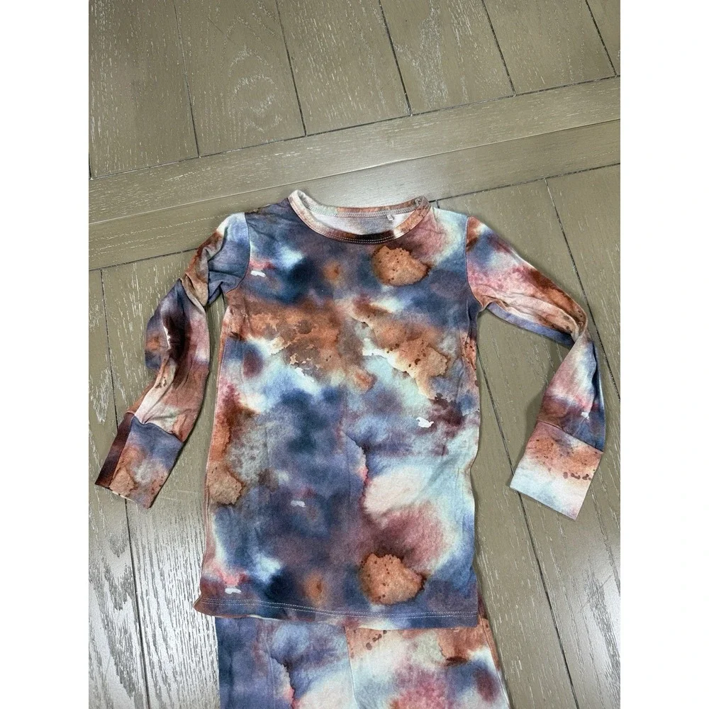 Kuggies Pajama Set Toddler Unisex Size 3T Watercolor‎ Bamboo Soft Sleepwear